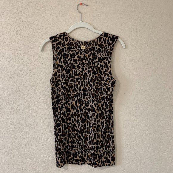 Tory Burch Leopard Print Tank Top Sleeveless Wool - Picture 5 of 6